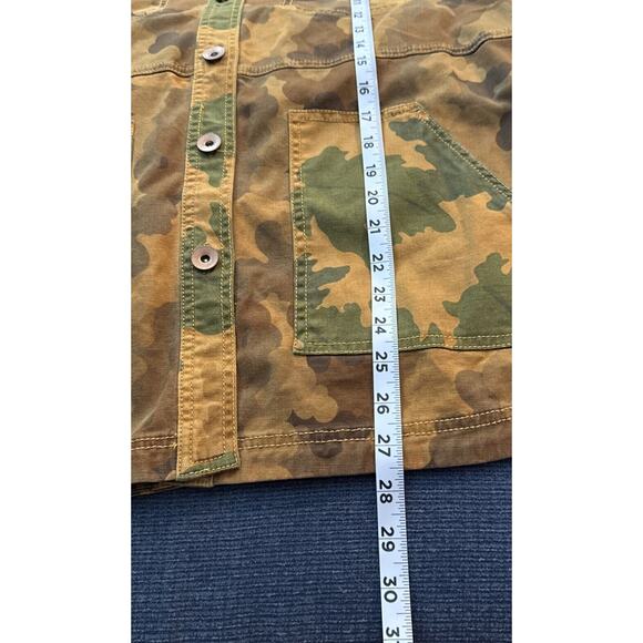 Anthropologie Pilcro Camo Leopard Jacket Sz XLP Utility Shacket Streetwear Style - Picture 14 of 15